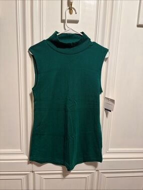 croft & barrow Emerald Green Sleeveless Turtleneck Tank